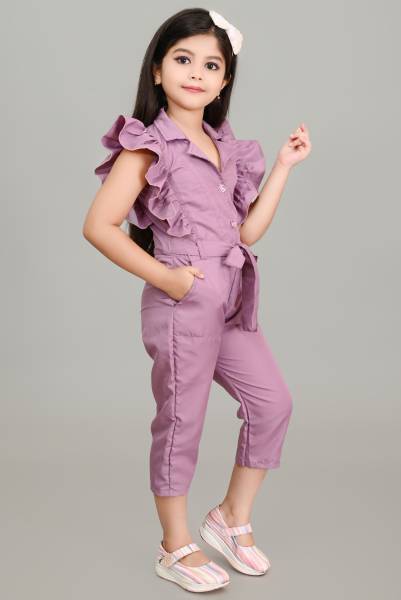 FT fashion Solid Girls Jumpsuit