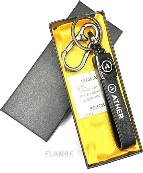 FLAMBE ather Bike Keychain premium Stainless steel Metal finish Key Chain