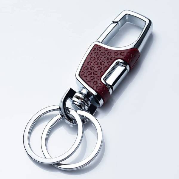 Stealodeal Premium Red Double Ring Metal Hook Rust Proof Key Chain - Price  History