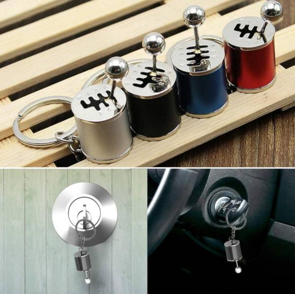 HappierYou Auto 6 speed shiftable Gear Knob Keychain Shift Gearbox Keyring (pack of 1) Key Chain