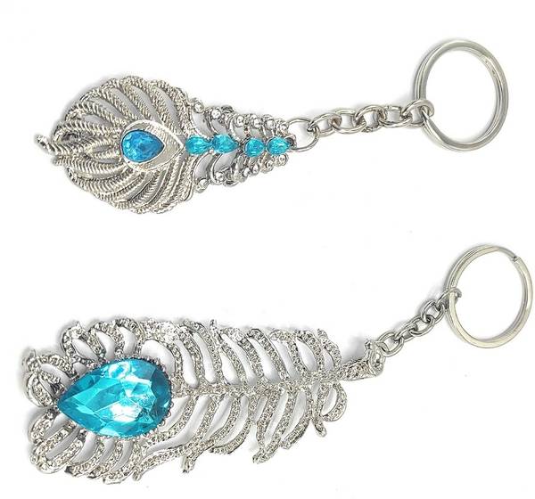 Jdp Novelty 2pcs Set of Oh My God OMG Metal Feather Keychain and Keyring. Key Chain