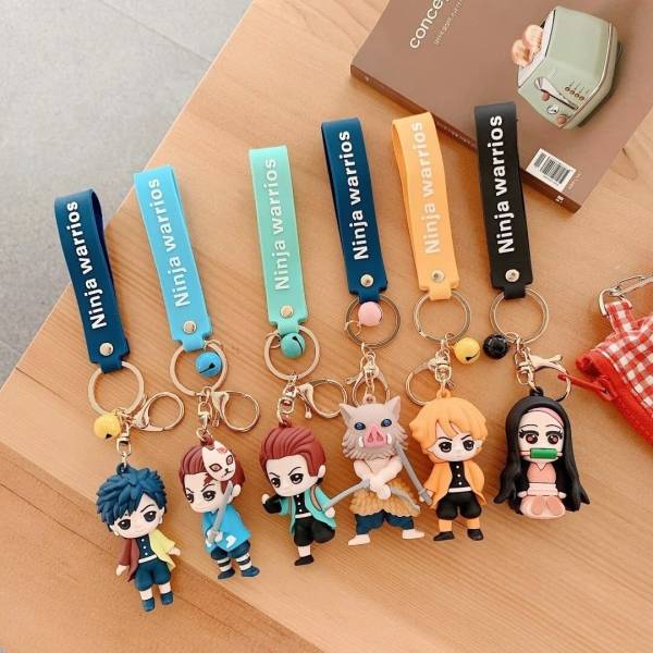gtrp Combo Offer New Trending Multi Color 3D Cartoon Character Rubber Keychain with Key Chain
