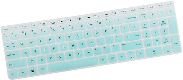 Calandis Silicone Desktop Keyboard Skin Cover For HP 15.6 Inch BF Laptop Clear Green Keyboard Cover Keyboard Skin