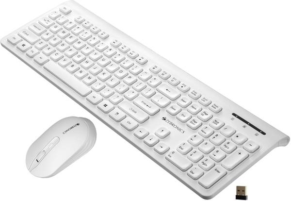 ZEBRONICS Companion 130 (Zeb- KWKB 1) Wireless Handheld Desktop Keyboard Compatible with Desktop, Laptop, Mac 2.4GHz Wireless, 105 Keys, 12 Multimedia...