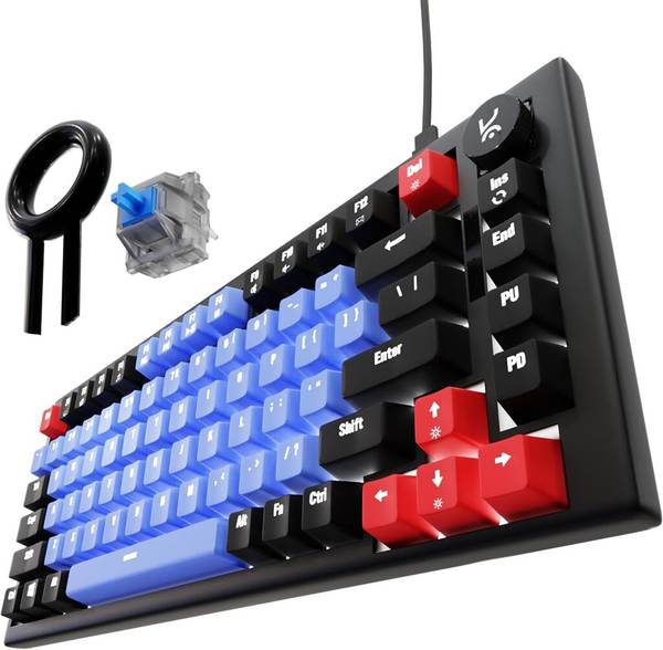 Kreo Hive OG Gaming Mechanical Keyboard Backlit Keyboards, Braided Cable Led Keyboard Wired USB Gaming Keyboard