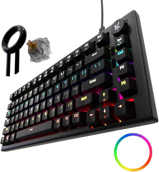 Kreo Hive RGB Gaming Mechanical Keyboard, RGB Keyboards, Braided Cable, led keyboard Wired USB Gaming Keyboard