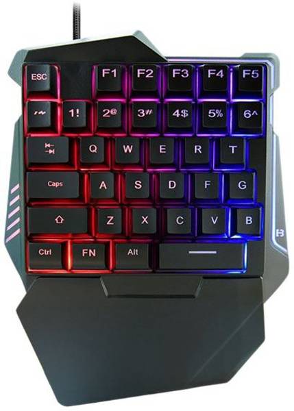 microware G7 RGB One Hand Gaming Keyboard Wired Gaming Keypad With LED Backlight 35 Keys Wired USB Gaming Keyboard