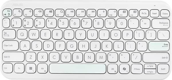 ASUS Marshmallow KW100 Bluetooth Laptop-size Multi-device Keyboard Compatible with Desktop, Laptop, Mac, Tablet