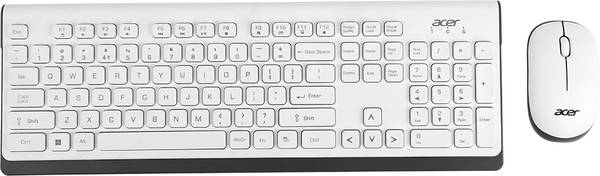 Acer ZC.A01SI.OWD Multimedia keys,Compatible with Mac & Windows, with Rupee key,Mouse and Wireless Multi-device Keyboard