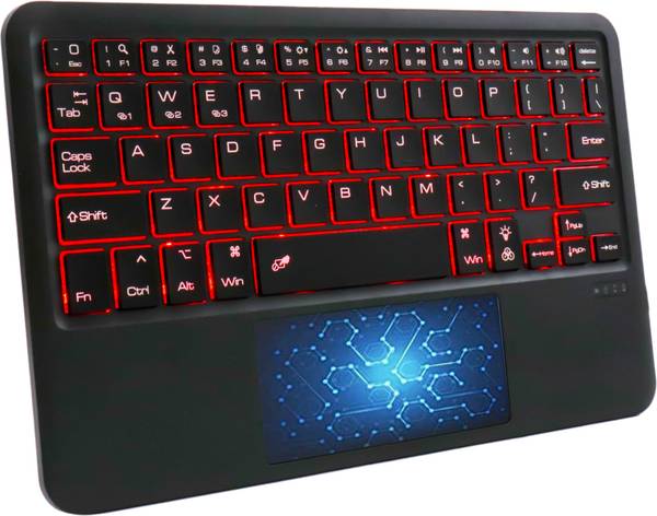 TECPHILE B102D Wireless Keyboard, Touchpad & Backlit, Ultra-Slim, Multi Device Connection Bluetooth Multi-device Keyboard