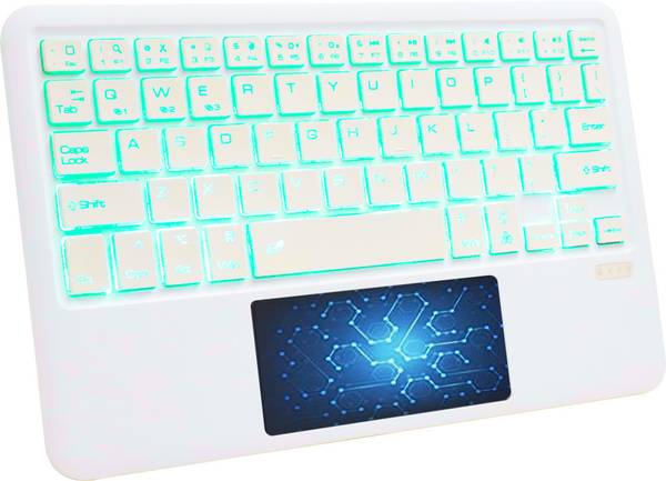 TECPHILE B102D Wireless Bluetooth Keyboard, Touchpad & Backlit, Ultra Slim, Multi Device Bluetooth Multi-device Keyboard