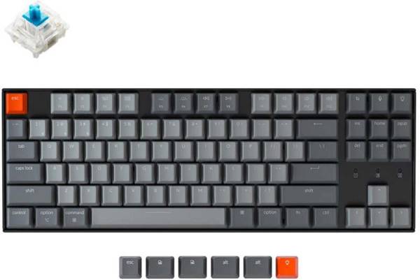 Keychron K8 Wireless Mechanical Keyboard | RGB | Plastic frame | TKL Wired USB, Wired USB, Wireless Multi-device Keyboard