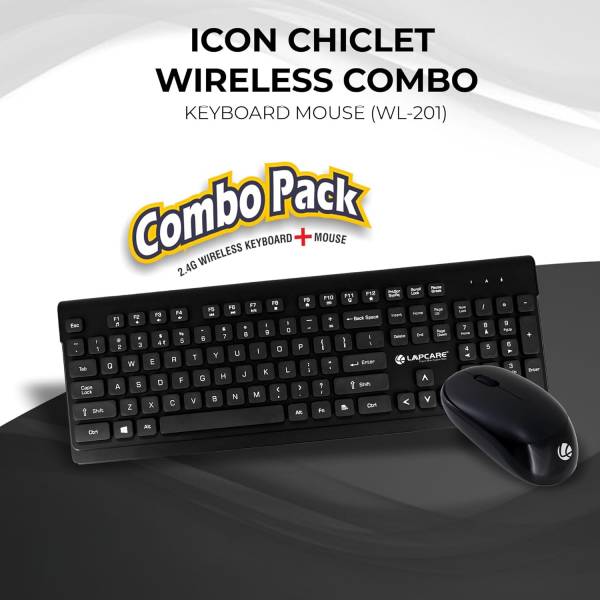 LAPCARE ICON Chiclet Combo WL-201 Wireless Multi-device Keyboard