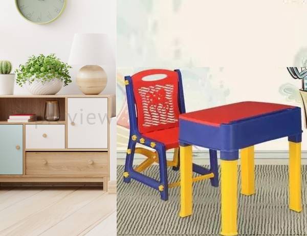 RISEM INTERNATIONAL RISEM INTERNATIONAL RED COLOR STUDY TABLE WITH CHAIR Plastic Study Table