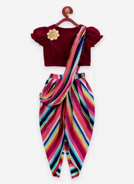 Gunatit Girls Festive & Party, Wedding Kurta and Dhoti Pant Set