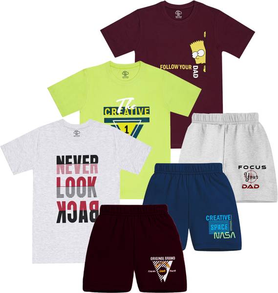 MIST N FOGG Boys & Girls Casual T-shirt Shorts