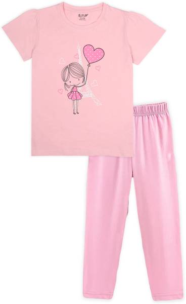 J&JP Girls Casual T-shirt Track Pants