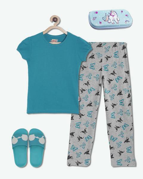 SINI MINI Girls Casual Pyjama Sleepsuit