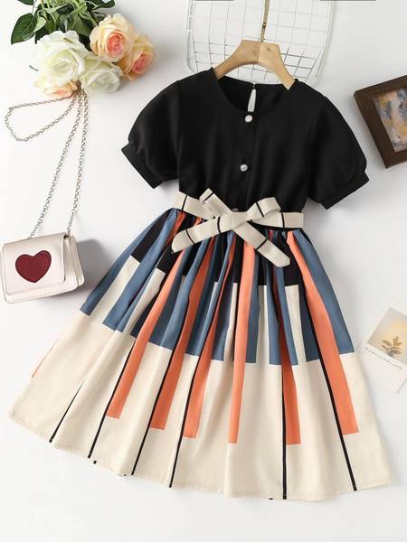 CHAKALI Indi Girls Midi/Knee Length Party Dress
