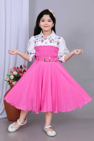 Unique Creation Indi Girls Midi/Knee Length Party Dress
