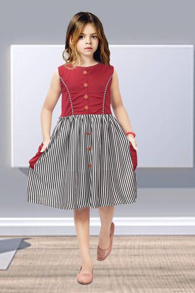 MISORA Girls Midi/Knee Length Casual Dress