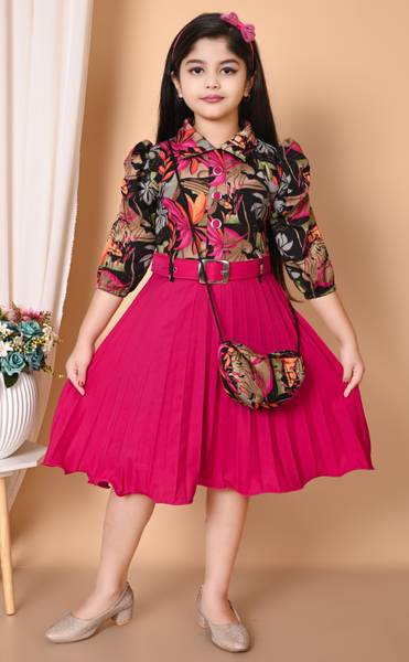 SabinaGarments Girls Midi/Knee Length Party Dress