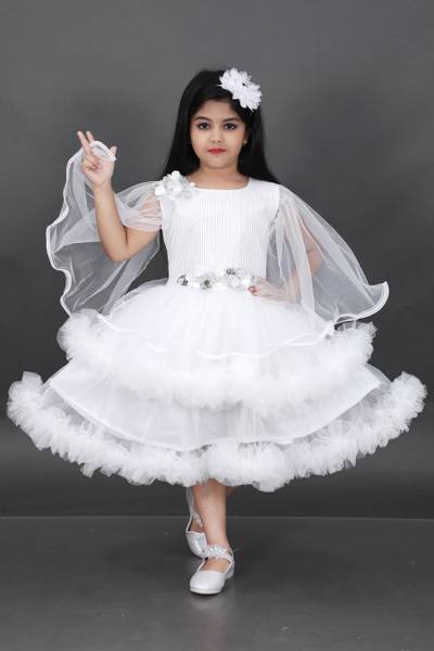 PN fashion Baby Girls Below Knee Festive/Wedding Dress