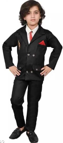 KIDCHAMP Boys Festive & Party, Wedding Blazer, Shirt and Trouser Set