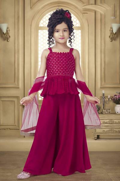 Sashay Boutique Girls Festive & Party Kurta and Palazzo Set