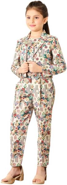 Gunatit Baby Girls Festive & Party Ethnic Jacket, Blouse and Palazzo Set