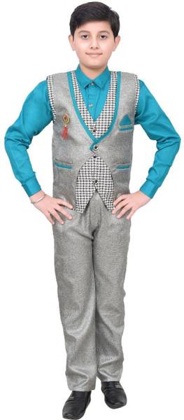 NVH Boys Festive & Party Shirt, Waistcoat and Pant Set