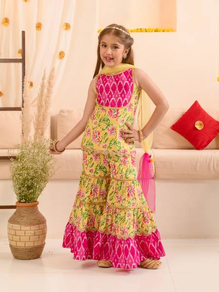 Pspeaches Girls Festive & Party Kurta, Pyjama & Dupatta Set