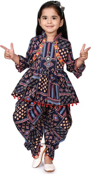NH Fashion Baby Girls Festive & Party Kurta and Dhoti Pant Set