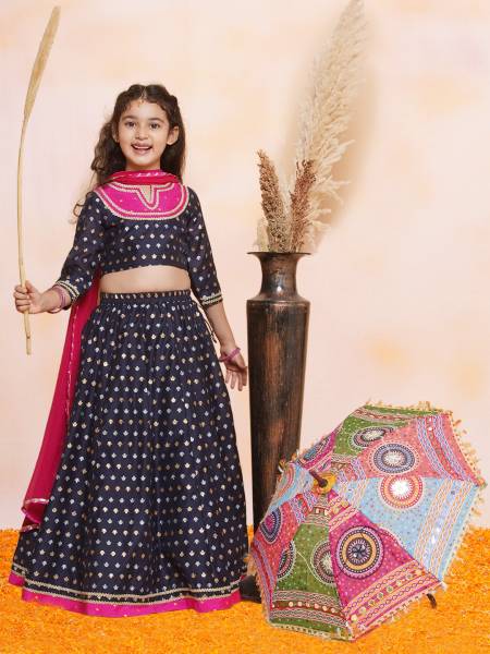 Bitiya By Bhama Girls Lehenga Choli Ethnic Wear Printed Lehenga Choli