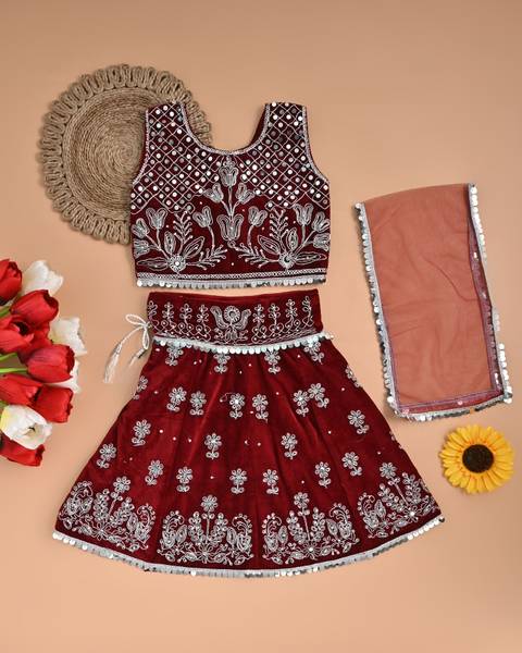 Girls Lehenga Choli Party Wear, Ethnic Wear Embellished Lehenga Choli