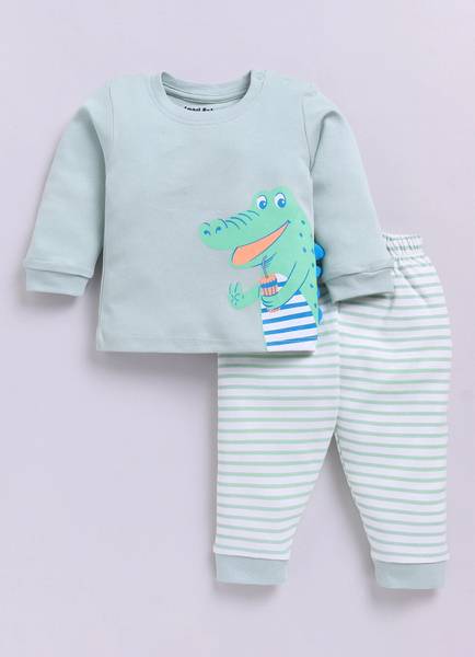 Smart Baby Kids Nightwear Baby Boys & Baby Girls Solid Cotton