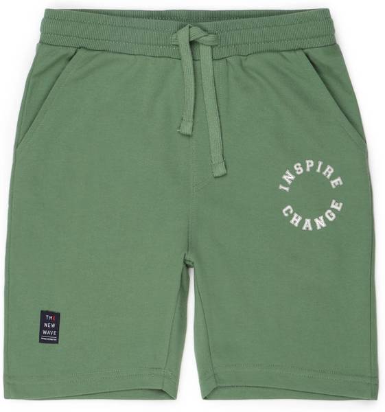Alan Jones Short For Boys Casual Solid Cotton Blend