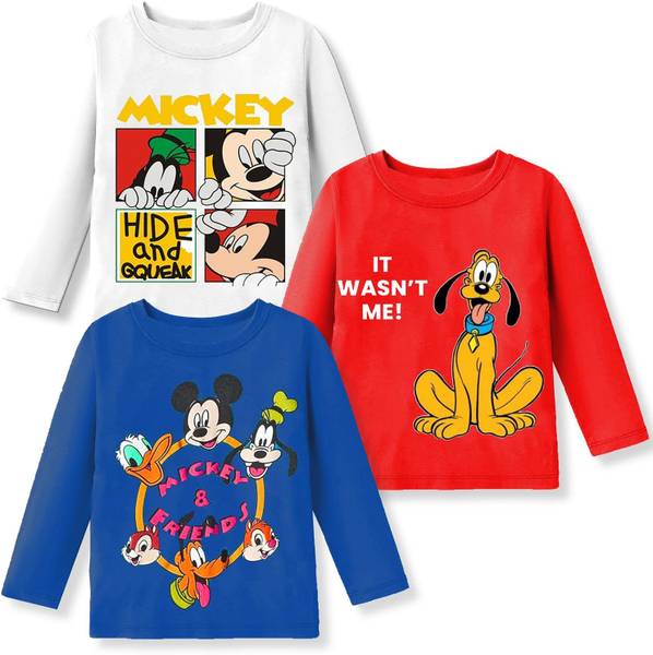 DISNEY BY MISS & CHIEF Boys Graphic Print Cotton Blend Regular T Shirt
