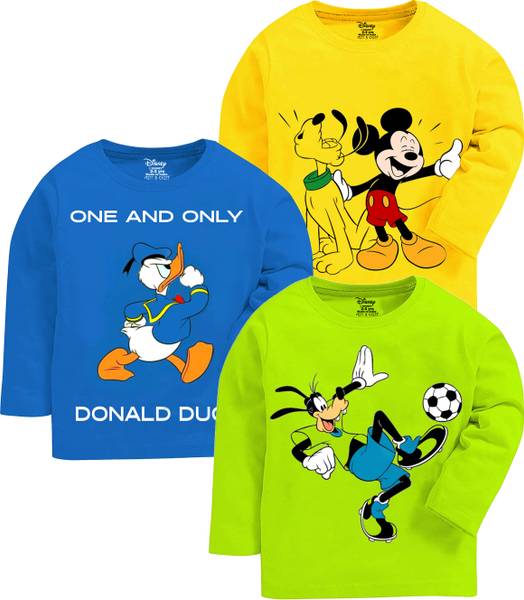 DISNEY BY MISS & CHIEF Boys Printed Cotton Blend Regular T Shirt