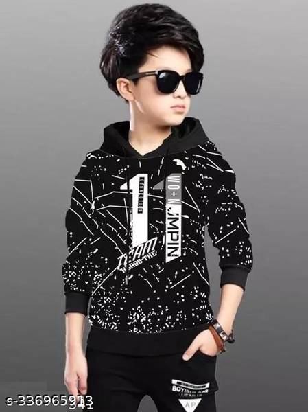 rotaqo Boys Printed Cotton Blend Regular T Shirt