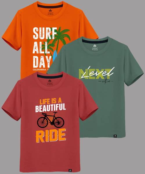 Raax Boys Printed Pure Cotton Regular T Shirt
