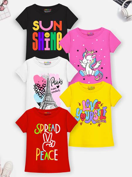 Trampoline Girls Graphic Print Cotton Blend Regular T Shirt