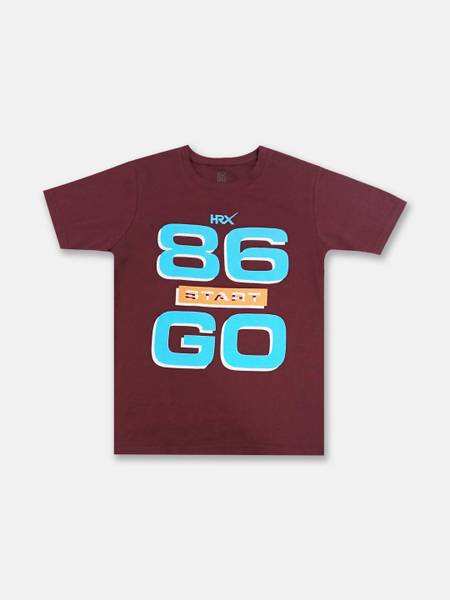 HRX by Hrithik Roshan Boys Printed Cotton Blend Regular T Shirt