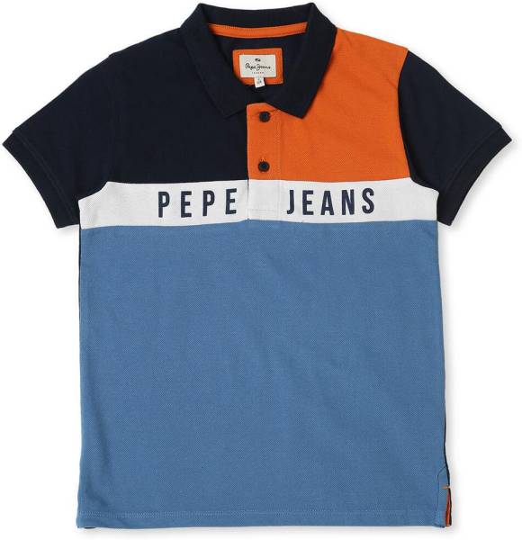 Pepe Jeans Boys Graphic Print Cotton Blend T Shirt