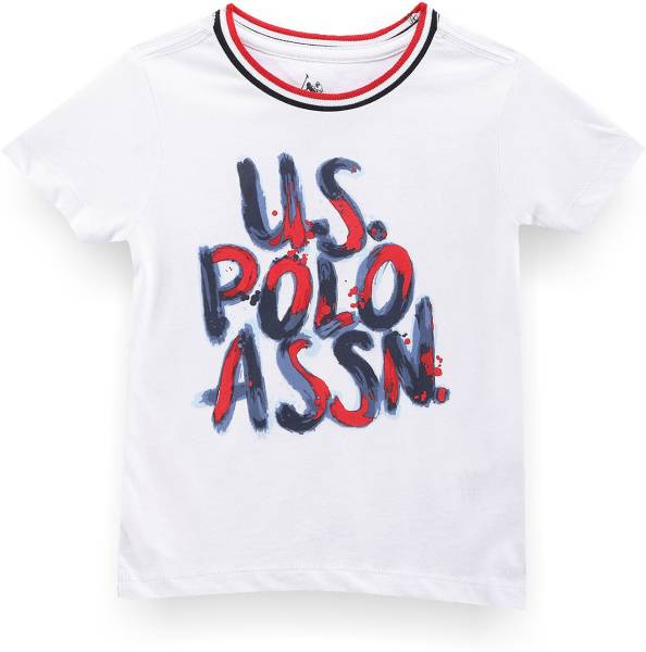 U.S. POLO ASSN. Boys Typography Pure Cotton T Shirt