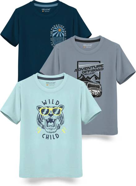 Hellcat Boys Printed Cotton Blend Regular T Shirt