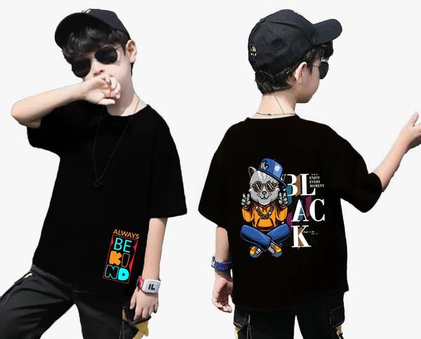 SIXER Boys Printed Pure Cotton Oversized T Shirt