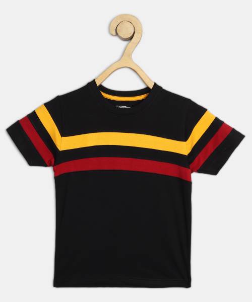 Billion Boys Striped Pure Cotton Regular T Shirt