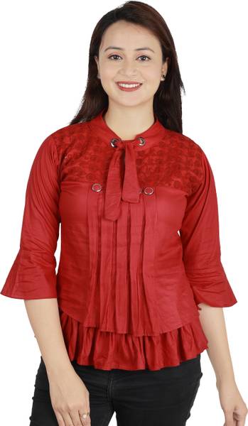 AR KEFA Girls Party Rayon Fashion Sleeve Top