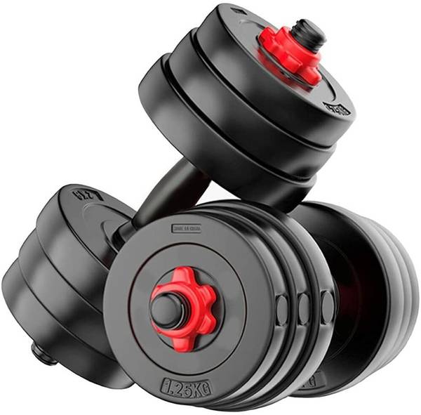 AKTIV 10kg 4 2.5kg PVC Plates 2 DUMBBELL RODS Adjustable